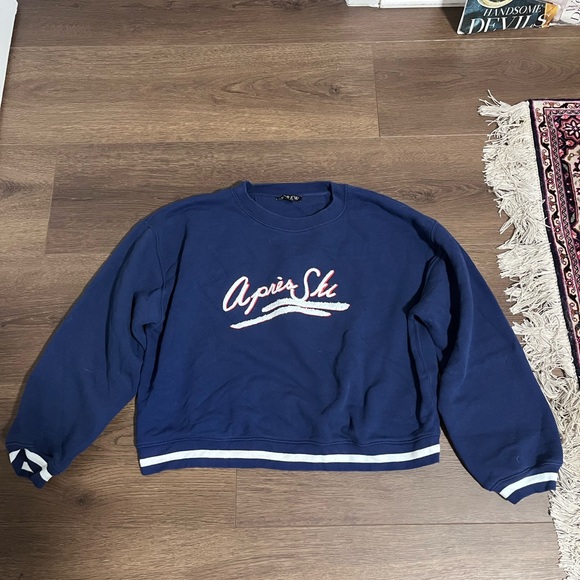 J. Crew Tops - J. Crew Blue Après Ski Crewneck Sweater